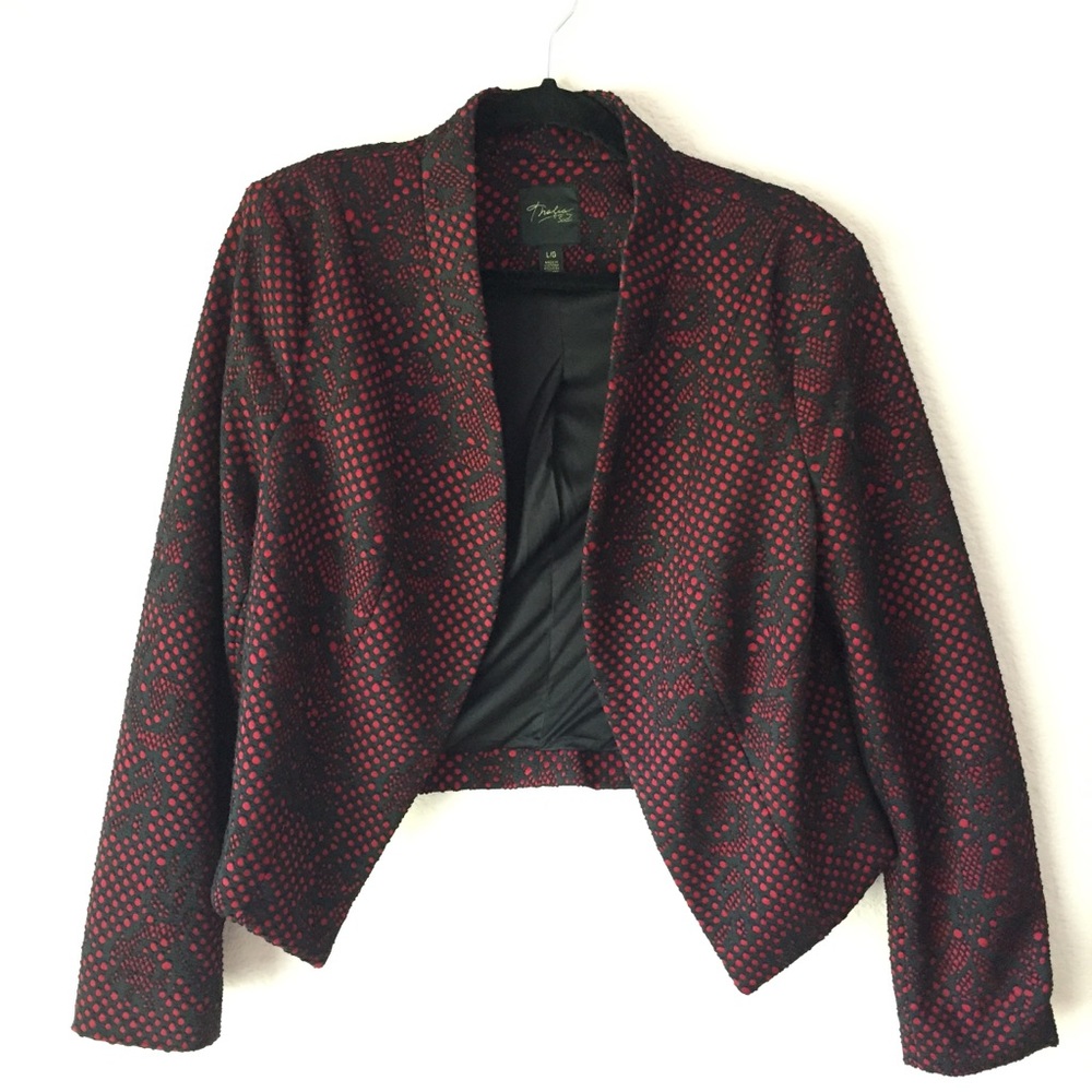 Thalia Sodi Red And Black Jacket Size Large